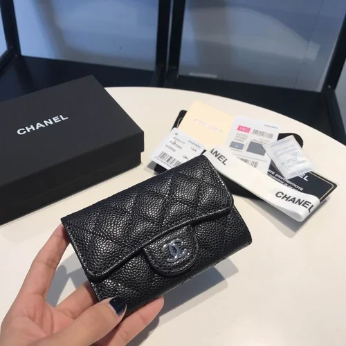 Chanel Original Women's Wallet Authentic Caviar Leather Luxury