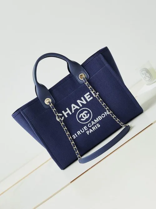 Chanel Original Beach Bag Large Tote Authentic Canvas Luxury