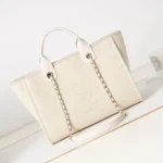 Chanel Original Beach Bag Large Tote Authentic Canvas Luxury