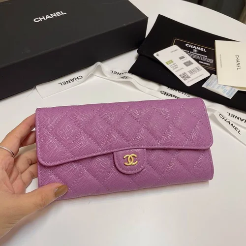 Chanel Original Women's Wallet Authentic Caviar Leather Luxury