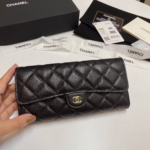 Chanel Original Women's Wallet Authentic Caviar Leather Luxury