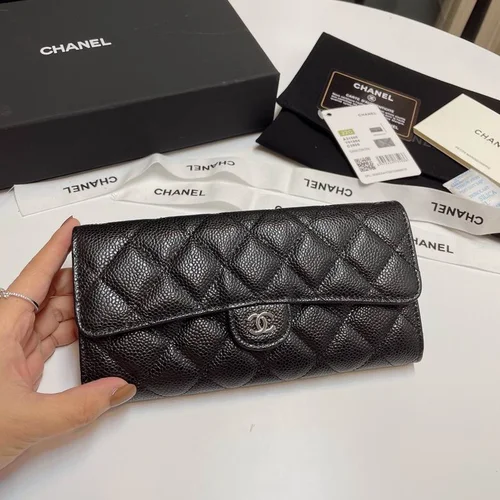 Chanel Original Women's Wallet Authentic Caviar Leather Luxury