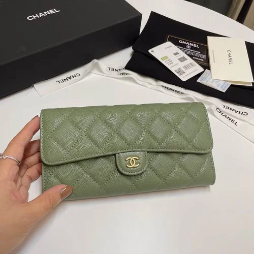 Chanel Original Women's Wallet Authentic Caviar Leather Luxury