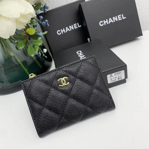 Chanel Original Women's Wallet Authentic Caviar Leather Luxury