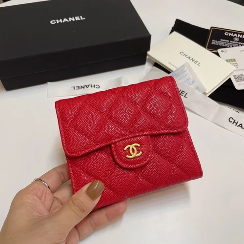 Chanel Original Women's Wallet Authentic Caviar Leather Luxury