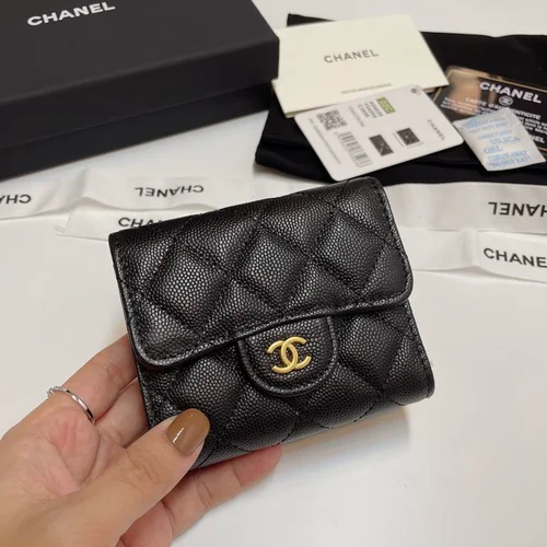 Chanel Original Women's Wallet Authentic Caviar Leather Luxury