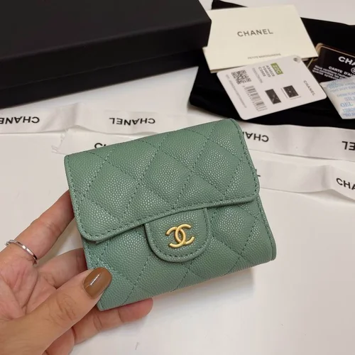 Chanel Original Women's Wallet Authentic Caviar Leather Luxury