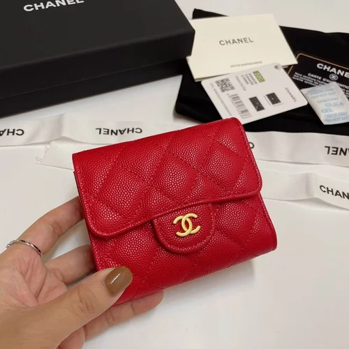 Chanel Original Women's Wallet Authentic Caviar Leather Luxury