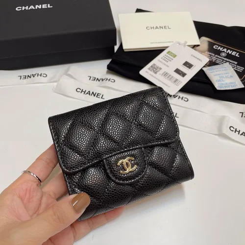 Chanel Original Women's Wallet Authentic Caviar Leather Luxury
