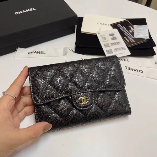 Chanel Original Women's Wallet Authentic Caviar Leather Luxury