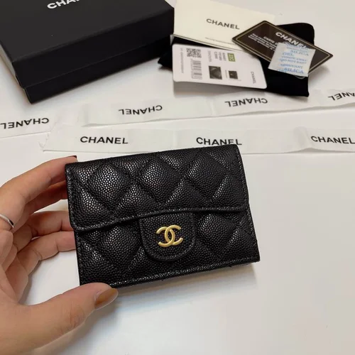 Chanel Original Women's Wallet Authentic Caviar Leather Luxury