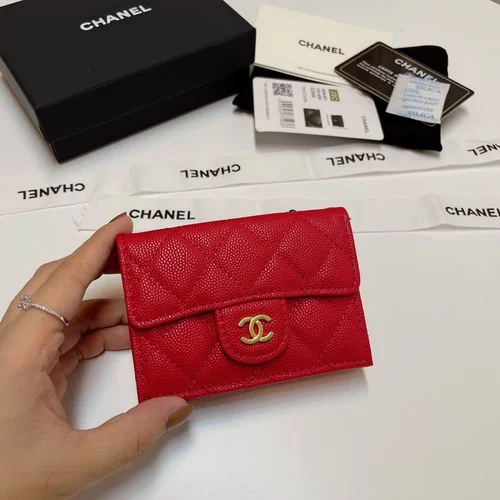 Chanel Original Women's Wallet Authentic Caviar Leather Luxury