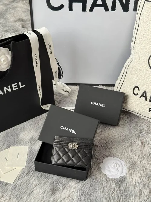 Chanel Original Women's Wallet Authentic Caviar Leather Luxury