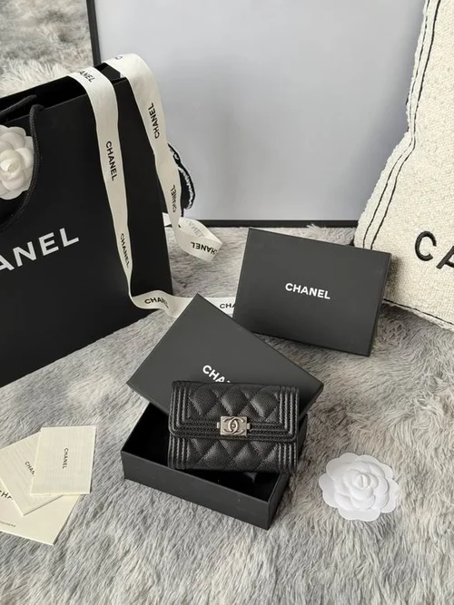Chanel Original Women's Wallet Authentic Caviar Leather Luxury