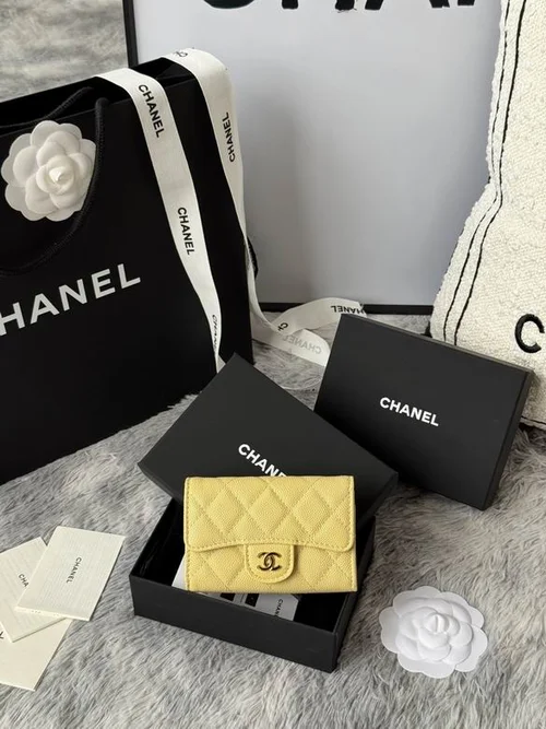Chanel Original Women's Wallet Authentic Caviar Leather Luxury