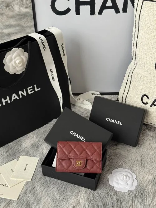 Chanel Original Women's Wallet Authentic Caviar Leather Luxury