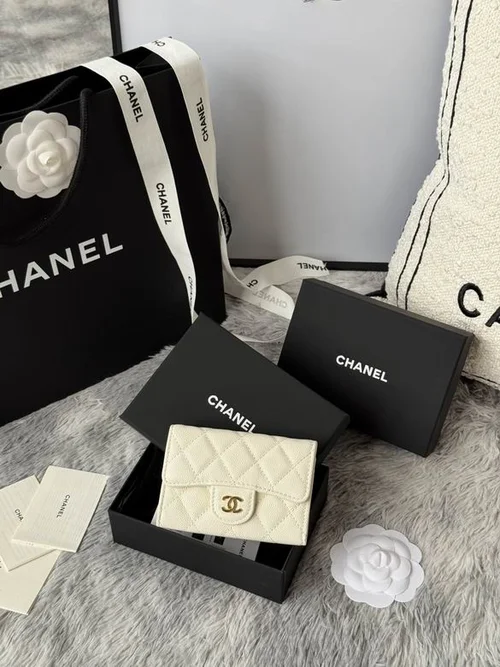 Chanel Original Women's Wallet Authentic Caviar Leather Luxury