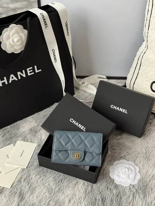 Chanel Original Women's Wallet Authentic Caviar Leather Luxury