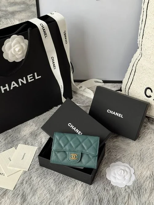 Chanel Original Women's Wallet Authentic Caviar Leather Luxury