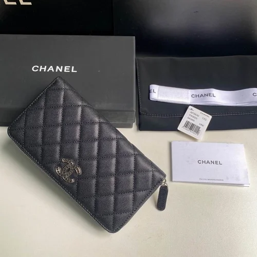 Chanel Original Women's Wallet Authentic Caviar Leather Luxury