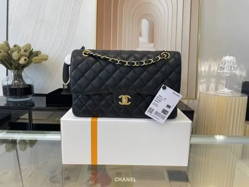 Chanel Original Classic Flap CF Medium Authentic Caviar Luxury