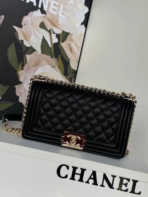 Chanel Original Le Boy Flap Bag Authentic Quilted Luxury