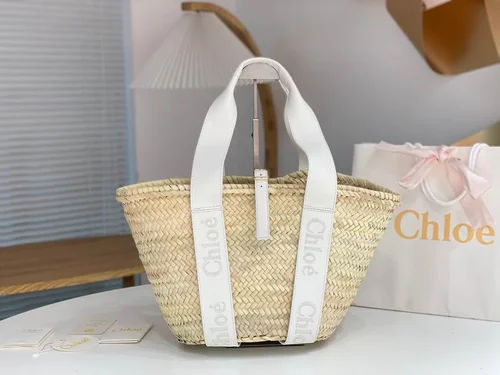 Chloe Small Woody Tote Bag Original Authentic Canvas Luxury