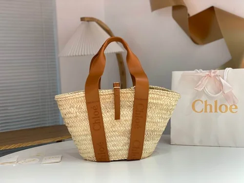 Chloe Small Woody Tote Bag Original Authentic Canvas Luxury