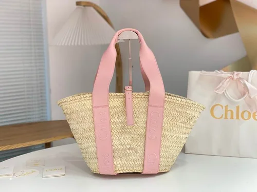Chloe Small Woody Tote Bag Original Authentic Canvas Luxury