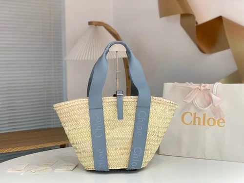 Chloe Small Woody Tote Bag Original Authentic Canvas Luxury
