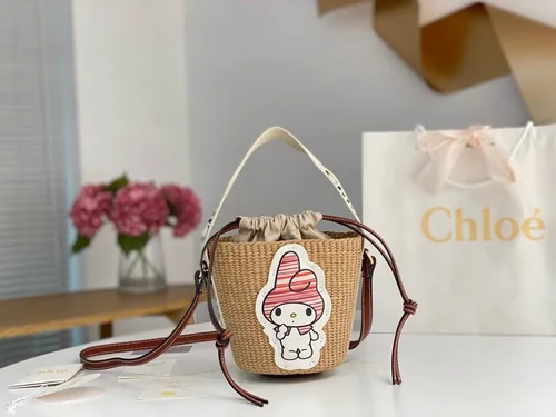 Chloe Small Woody Tote Bag Original Authentic Canvas Luxury