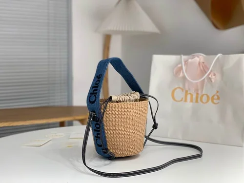 Chloe Small Woody Tote Bag Original Authentic Canvas Luxury