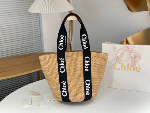 Chloe Small Woody Tote Bag Original Authentic Canvas Luxury