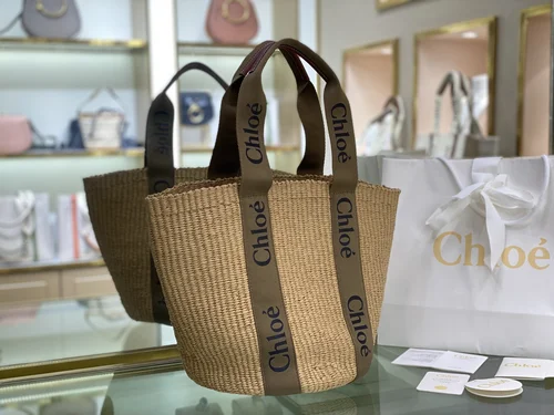 Chloe Small Woody Tote Bag Original Authentic Canvas Luxury