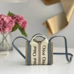 Chloe Woody Medium Tote Bag Original Authentic Canvas Luxury