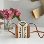 Chloe Woody Medium Tote Bag Original Authentic Canvas Luxury