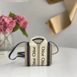 Chloe Woody Medium Tote Bag Original Authentic Canvas Luxury