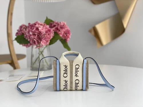 Chloe Woody Medium Tote Bag Original Authentic Canvas Luxury