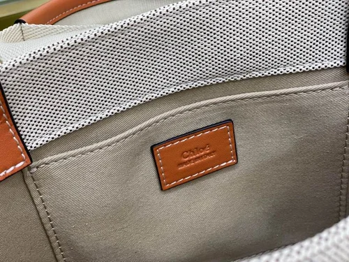 Chloe Woody Medium Tote Bag Original Authentic Canvas Luxury