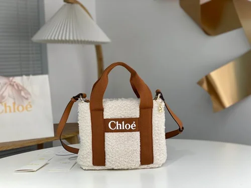 Chloe Woody Medium Tote Bag Original Authentic Canvas Luxury