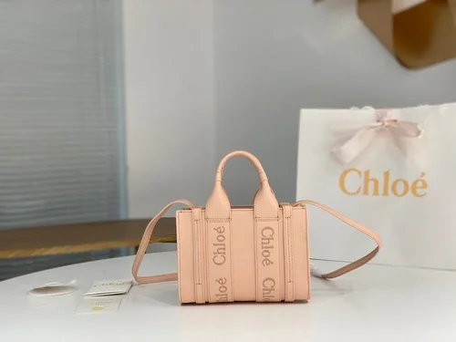 Chloe Woody Medium Tote Bag Original Authentic Canvas Luxury