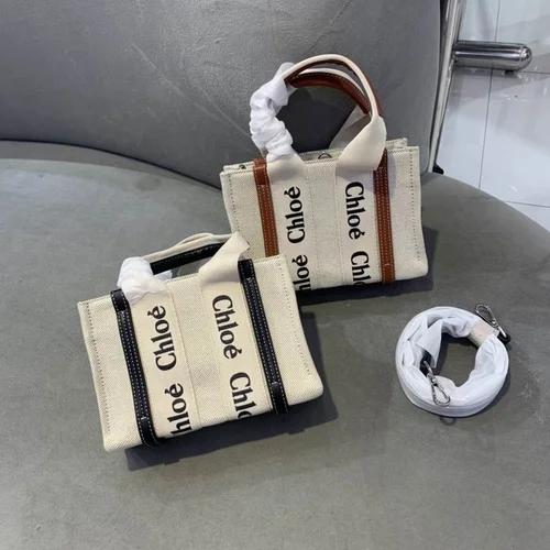 11 Chloe Woody Large Canvas Tote Bag Women Luxury Designer