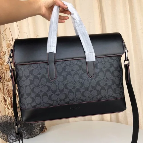 11 Coach Briefcase Men Luxury Leather Business Bag Designer