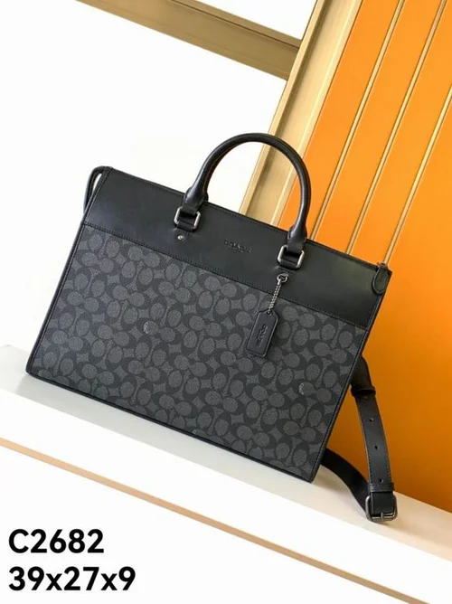 11 Coach Briefcase Men Luxury Leather Business Bag Designer