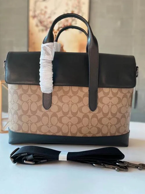 11 Coach Briefcase Men Luxury Leather Business Bag Designer