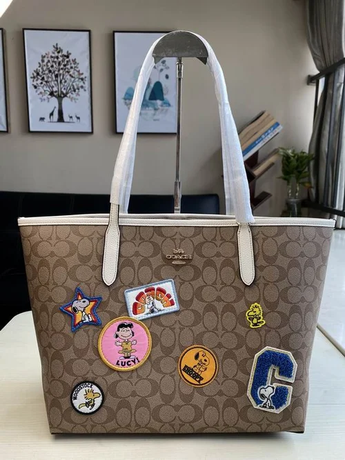 11 Coach Large Tote Bag Women Luxury Canvas Leather Designer