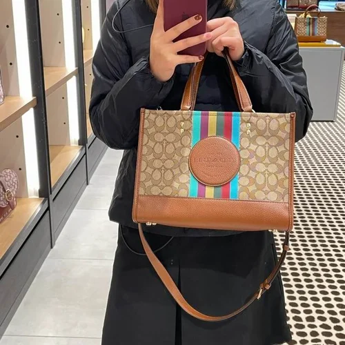 11 Coach Large Tote Bag Women Luxury Canvas Leather Designer