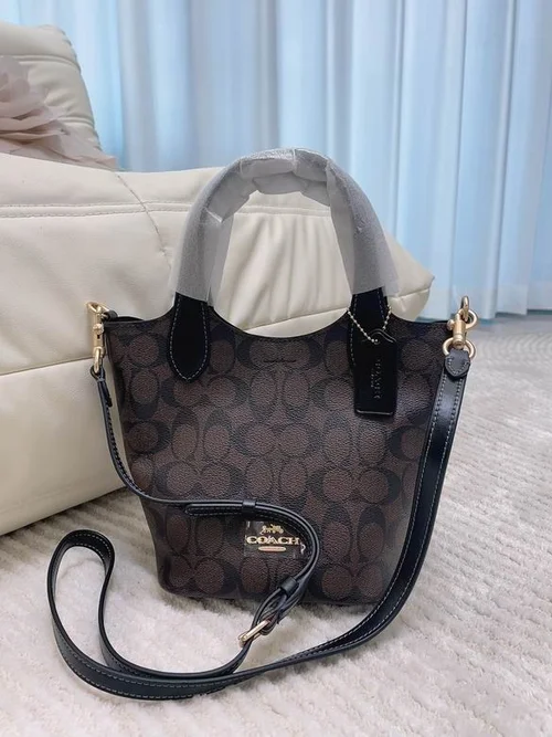 11 Coach Bucket Bag Small Drawstring Women Luxury Leather