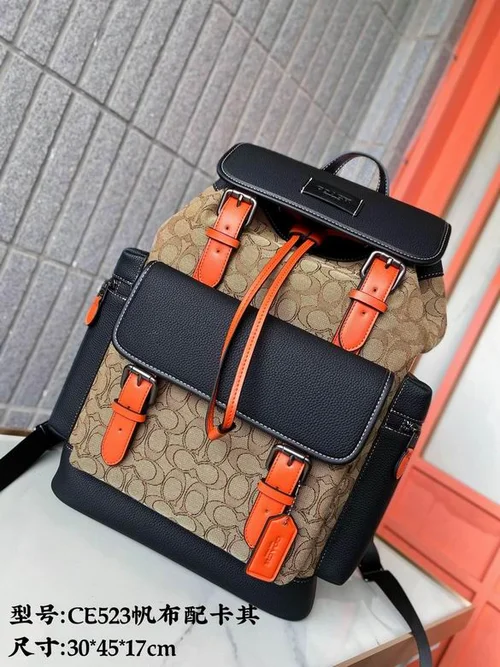 11 Coach Men's Backpack Large Nylon Leather Luxury Designer