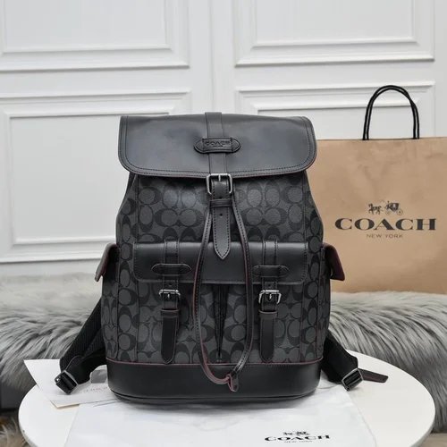 11 Coach Men's Backpack Large Nylon Leather Luxury Designer